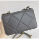 MK [ Pre-owned ] Chanel 19 Wallet On Chain ( Grey )