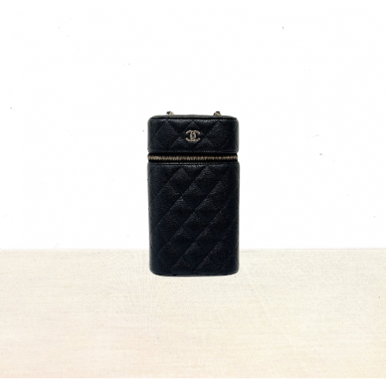YL [ Pre-owned ] Chanel Phone bag with chain ( Black / Ghw )