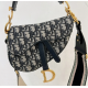YL [ Pre-owned ] Dior mini saddle with dior strap ( navy / ghw )