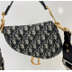 YL [ Pre-owned ] Dior mini saddle with dior strap ( navy / ghw )