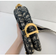 YL [ Pre-owned ] Dior mini saddle with dior strap ( navy / ghw )